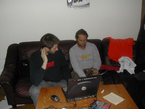 Kalle and Stefan at work